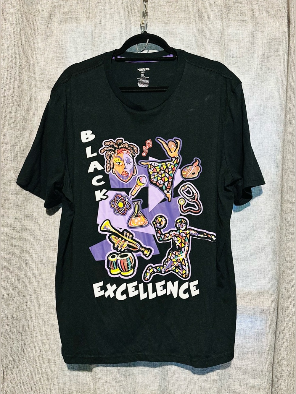 Black Graphic Tee - Black Excellence Artwork